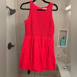 Stylish Pink/Red Ann Taylor Loft Dress
